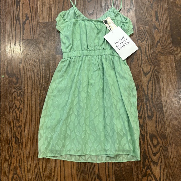 NWT spaghetti strap green shoshanna dress sz 0 - Picture 3 of 3